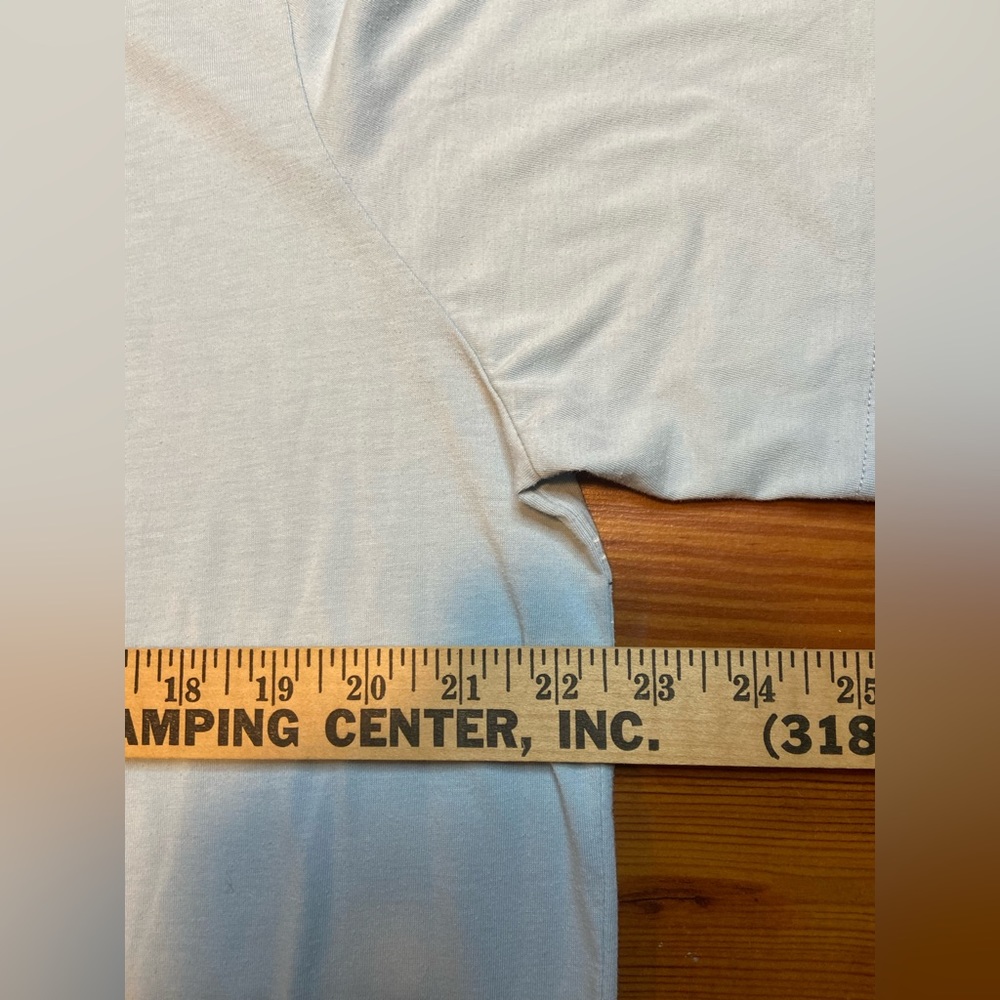 JOHN BLAIR Vtg 80s 90s Light Blue Geometric Short Sleeve Polo SHIRT Men's XL - Picture 6 of 8